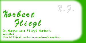 norbert fliegl business card